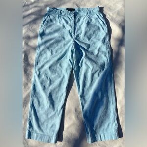 Women’s lightweight blue and white gingham pants size 12